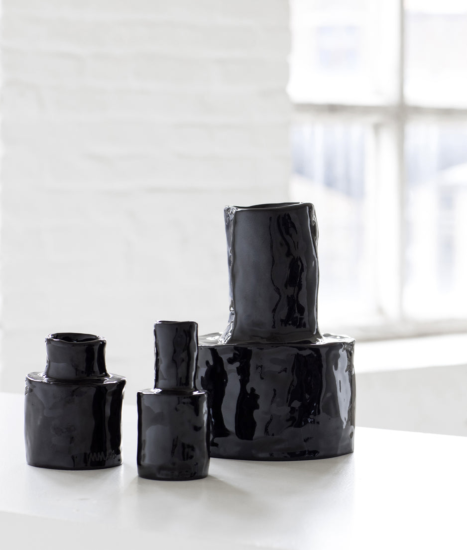 Vase 2 Héléna 11CM | black