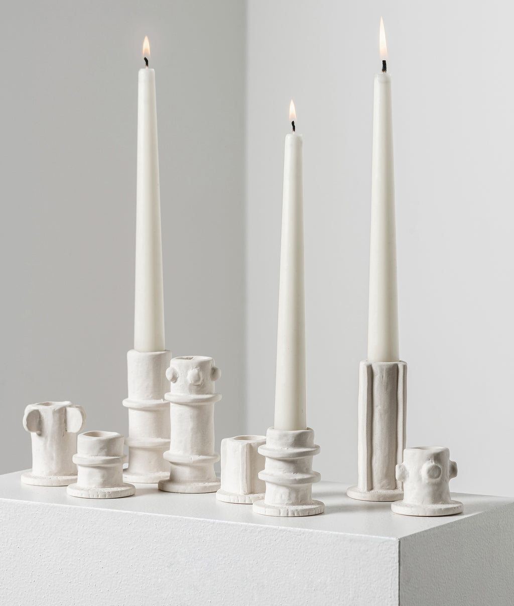 Candle holder 02 set 3 Molly 6CM | soft beige