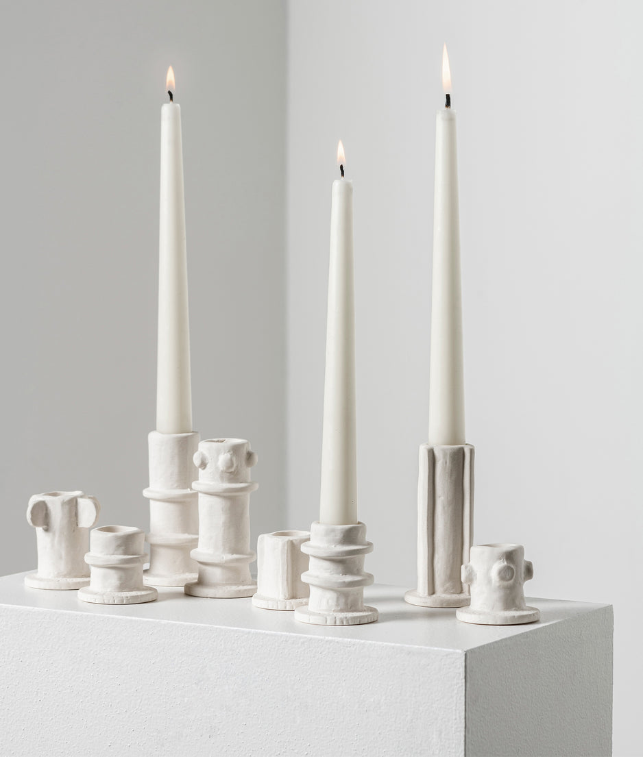 Candle holder 01 set 3 Molly 4CM | soft beige
