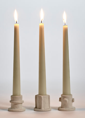 Candle holder 01 set 3 Molly 4CM | soft beige