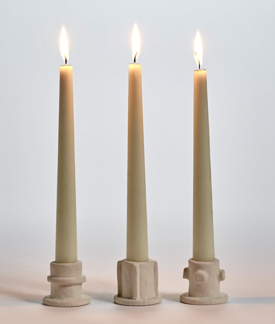 Candle holder 01 set 3 Molly 4CM | soft beige