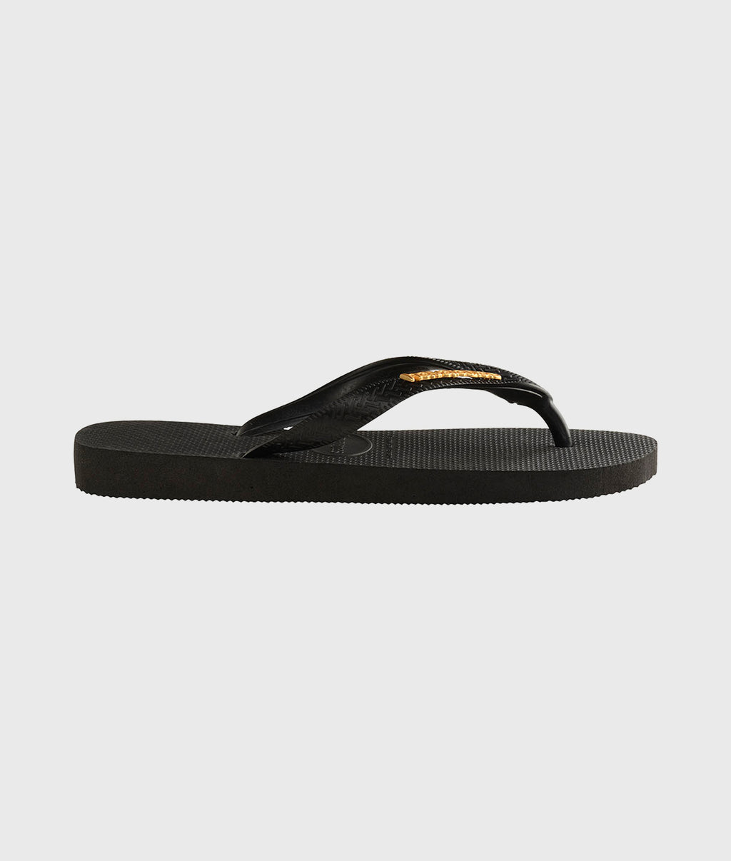 HAVAIANAS TOP LOGO METALLIC | black