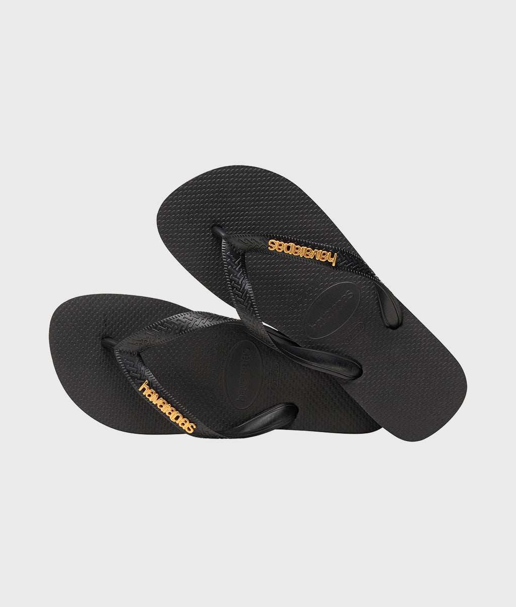 HAVAIANAS TOP LOGO METALLIC | black