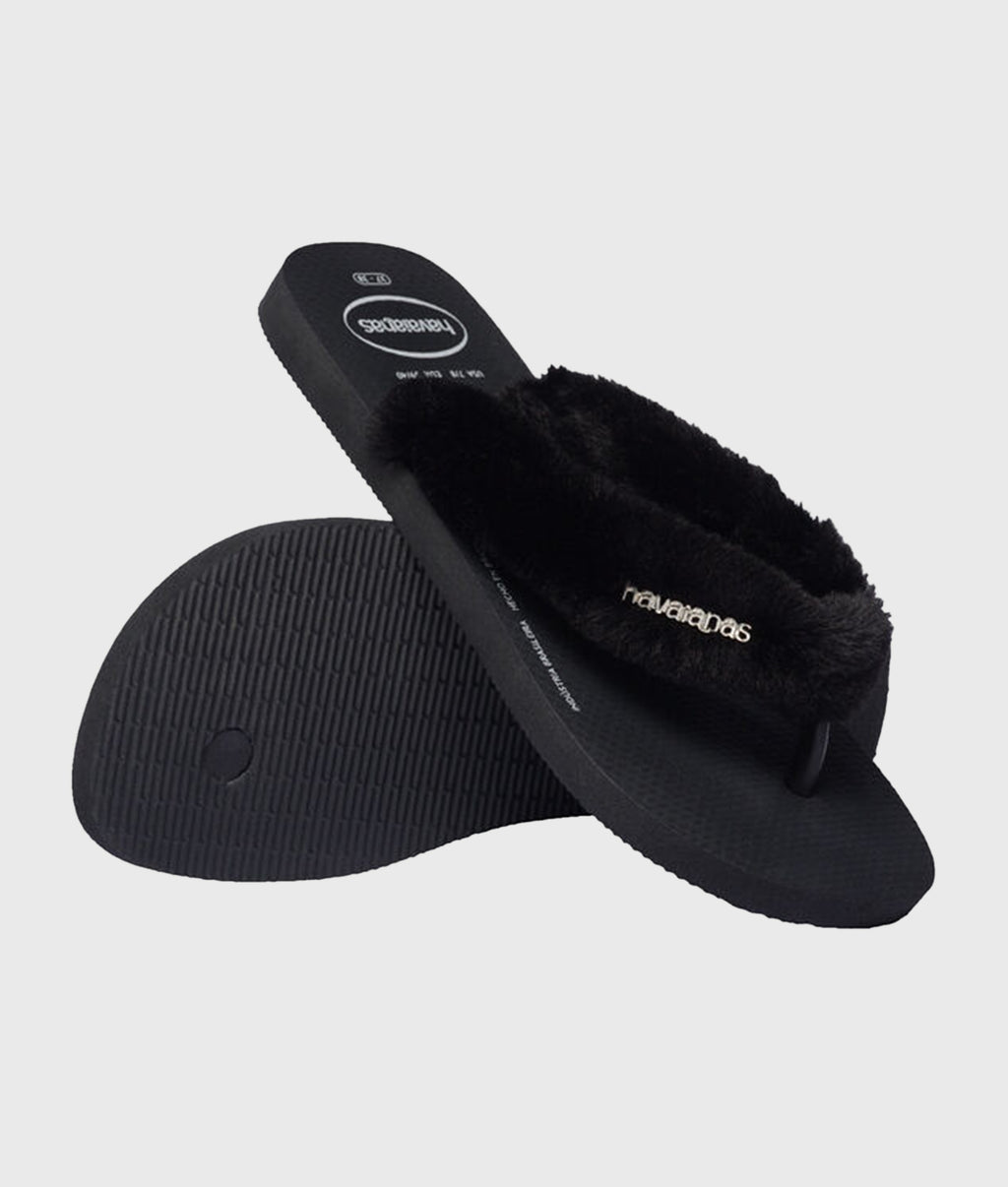 HAVAIANAS FLIPFLOP FLUFFY | black