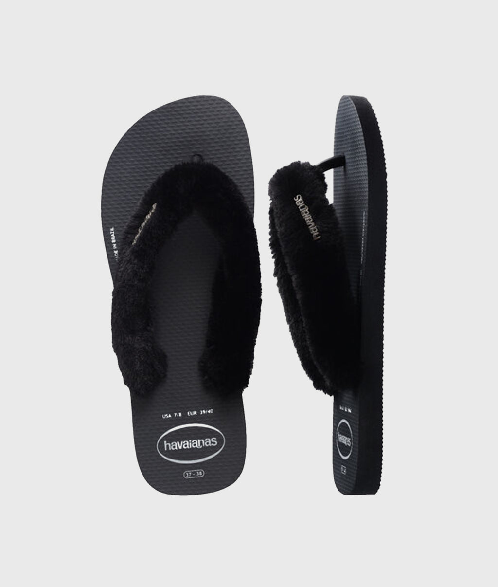 HAVAIANAS FLIPFLOP FLUFFY | black