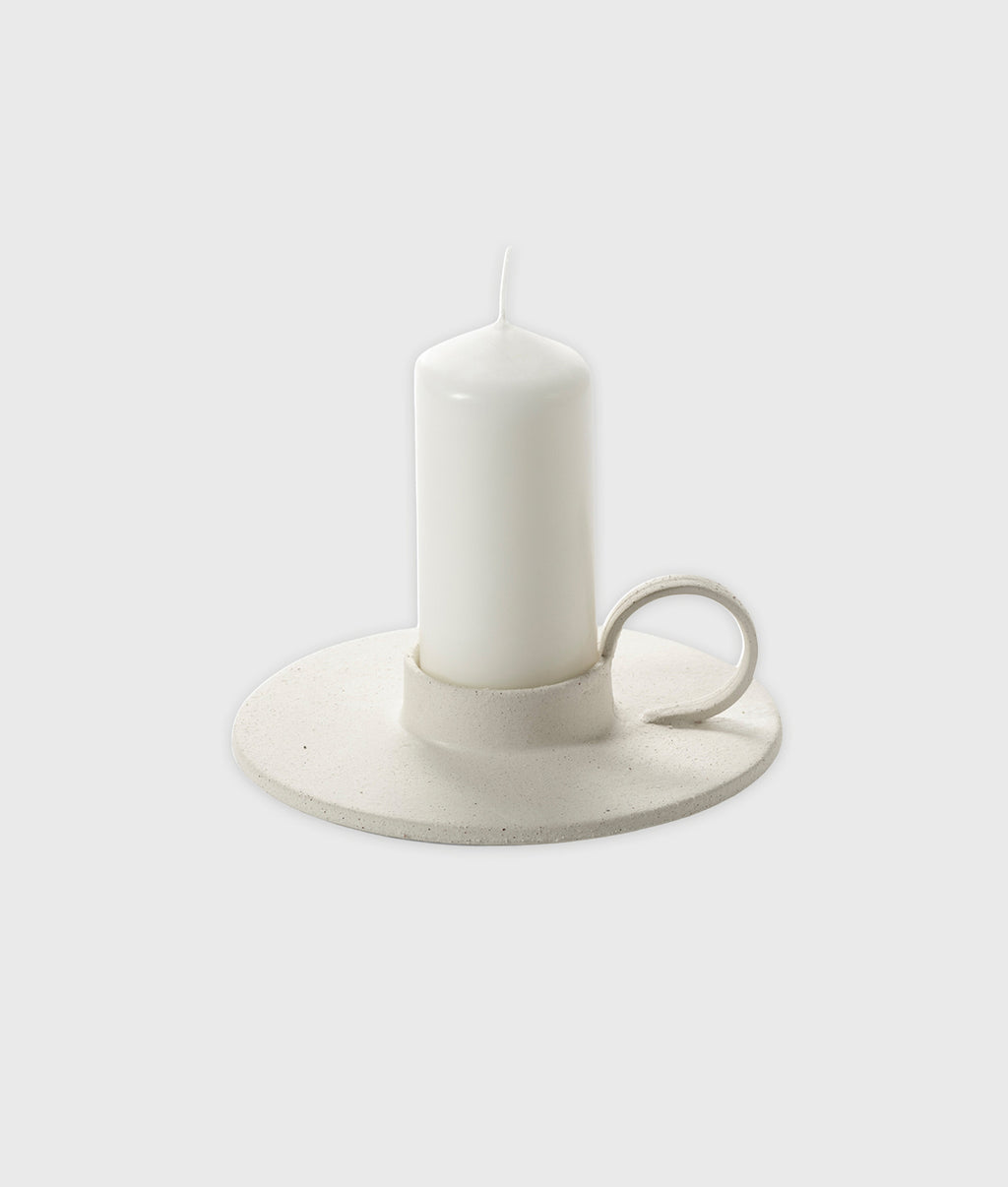 Candle Holder L Beige Mira | soft beige