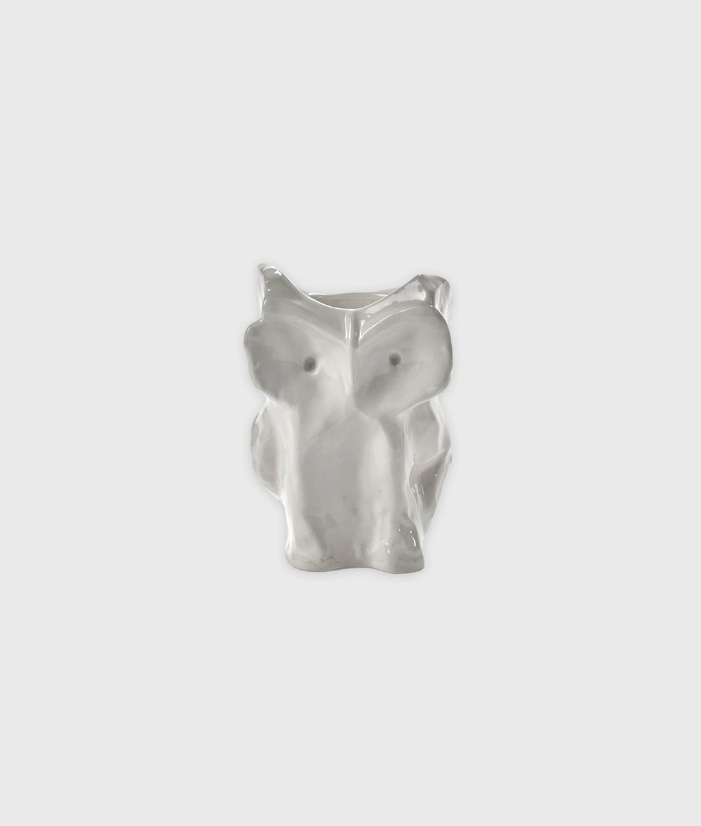 Owl Vase S White After Midnight | white