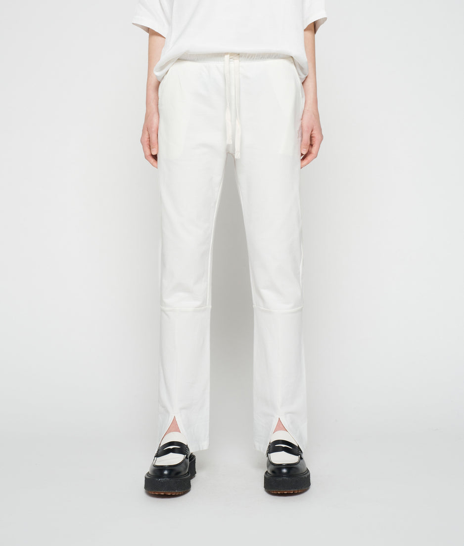 cropped jogger flare | ecru