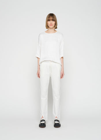 satin blouse | ecru