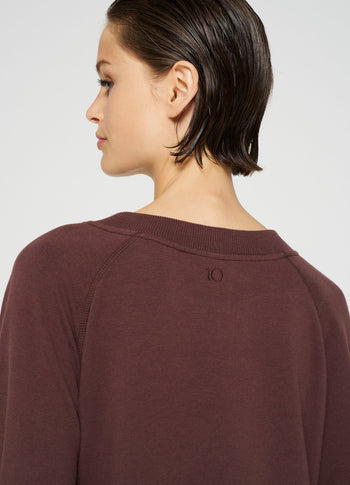 oversized sweater dress | aubergine