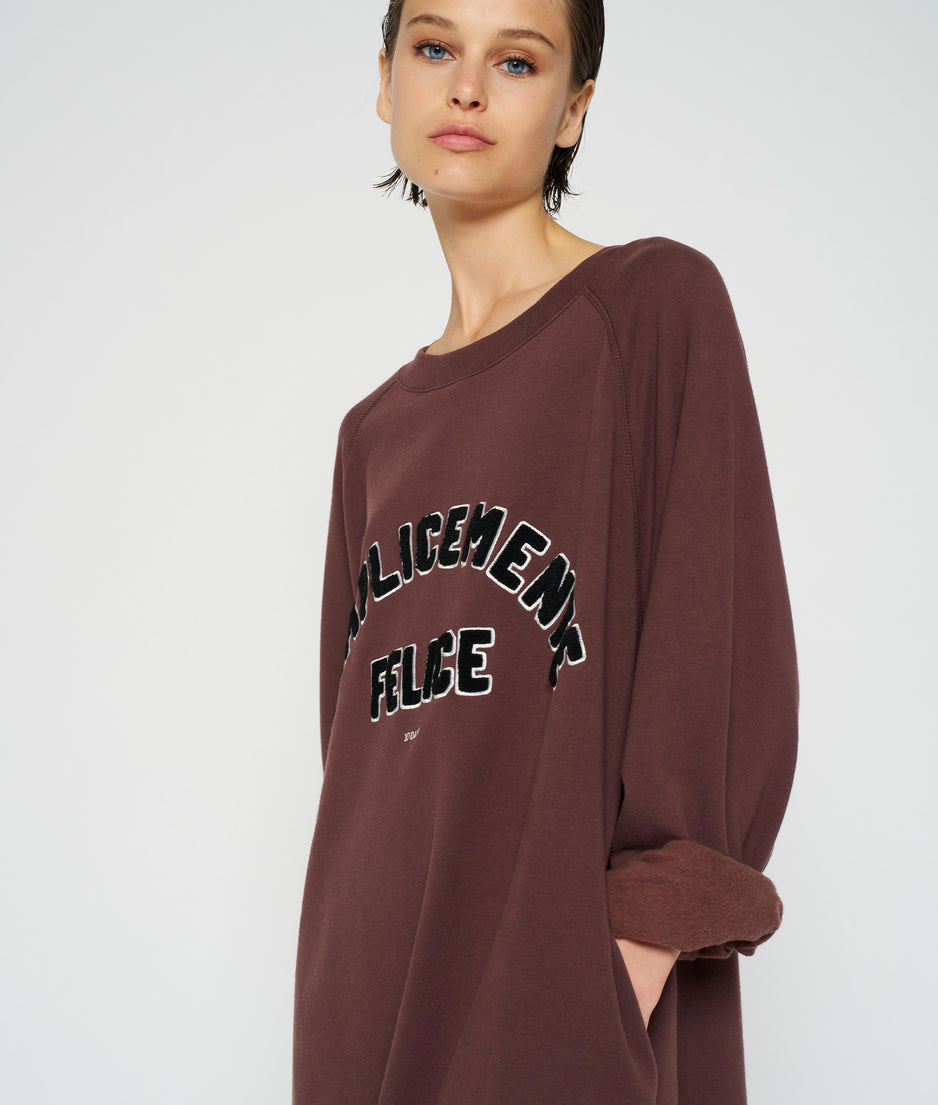 oversized sweater dress | aubergine