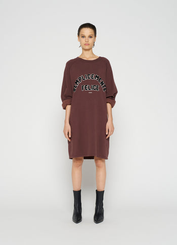 oversized sweater dress | aubergine