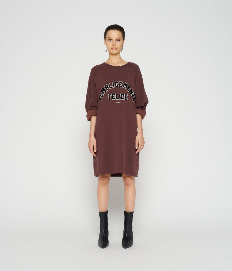 oversized sweater dress | aubergine