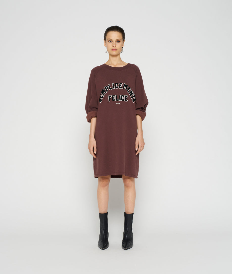 oversized sweater dress | aubergine