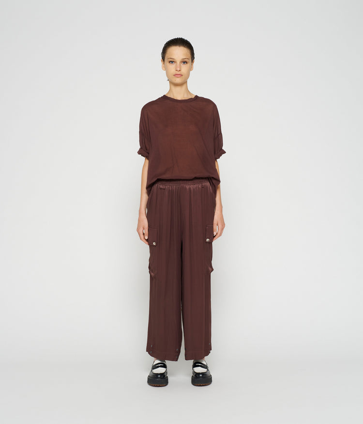 boxy tee voile | aubergine