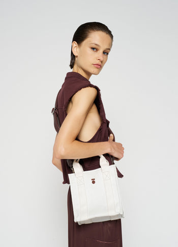 mini box bag | ecru