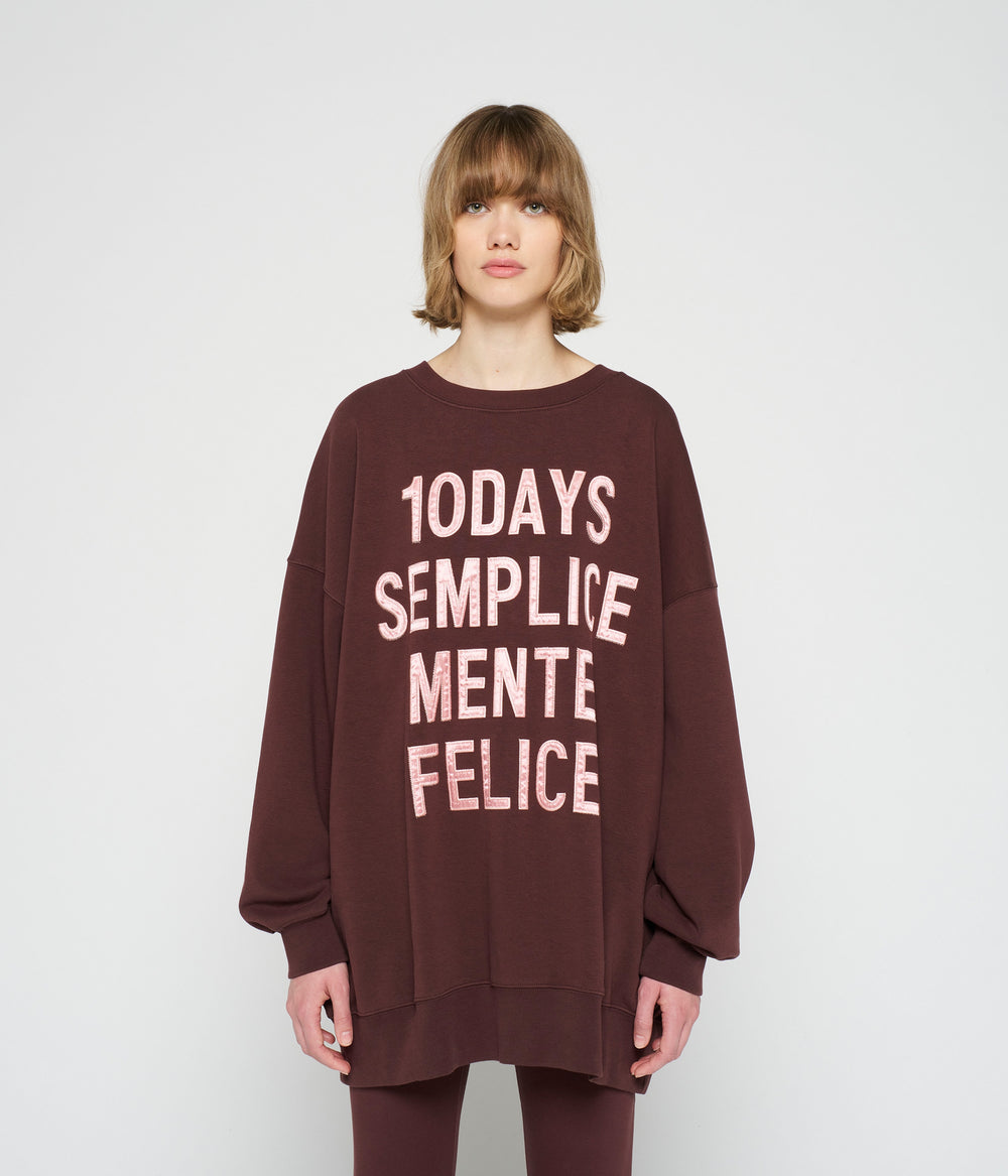 oversized statement sweater | aubergine