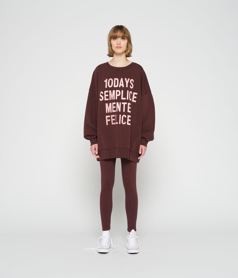 oversized statement sweater | aubergine
