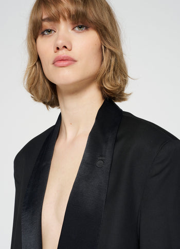smoking blazer | black