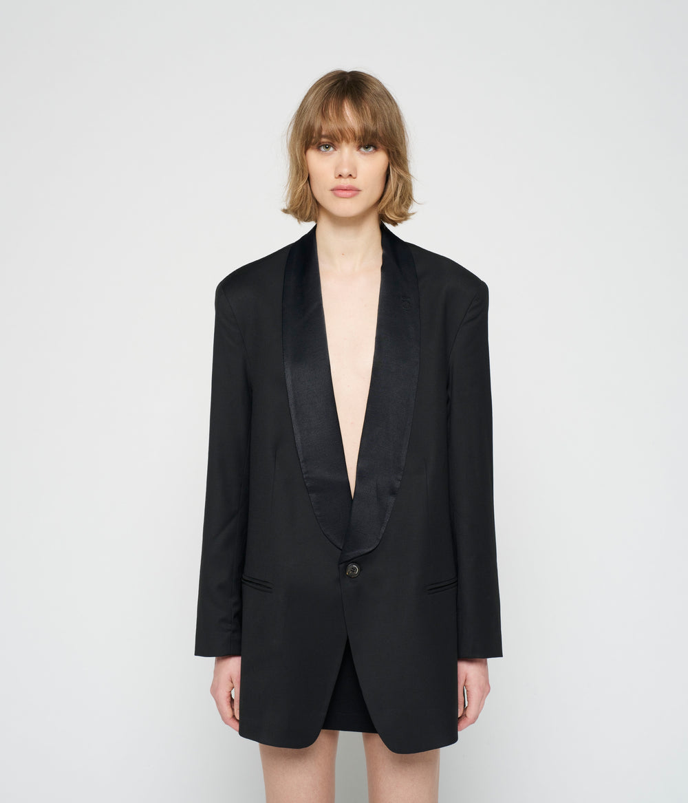 smoking blazer | black