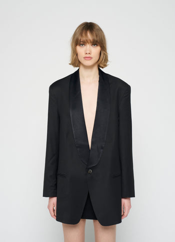 smoking blazer | black