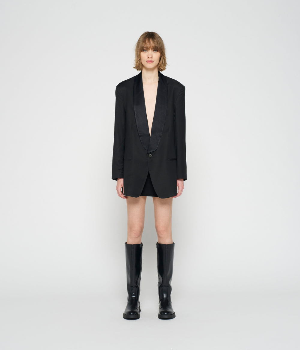 smoking blazer | black
