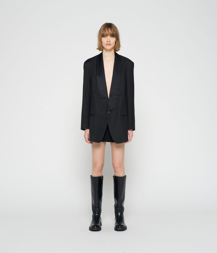 smoking blazer | black