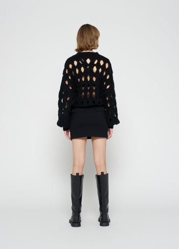mini skirt punto | black