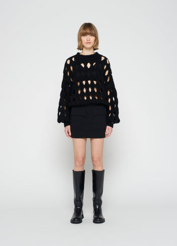 mini skirt punto | black