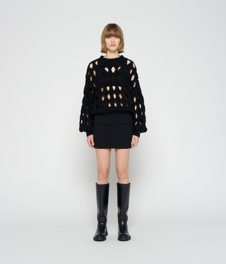 mini skirt punto | black