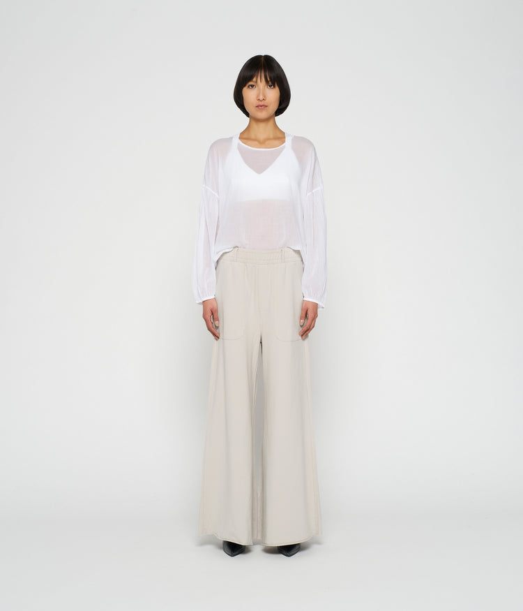 balloon sleeve blouse | white