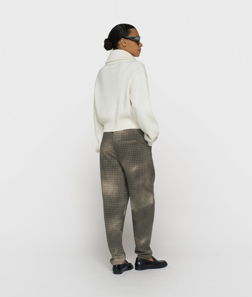 ribgebreid vest met rits | ecru