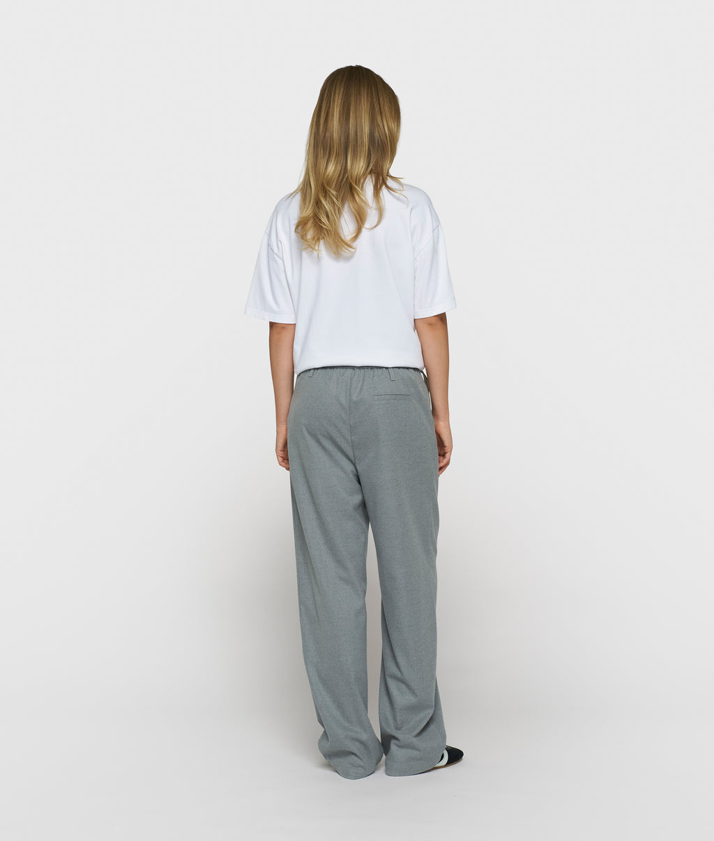 tapared pants | light grey melee