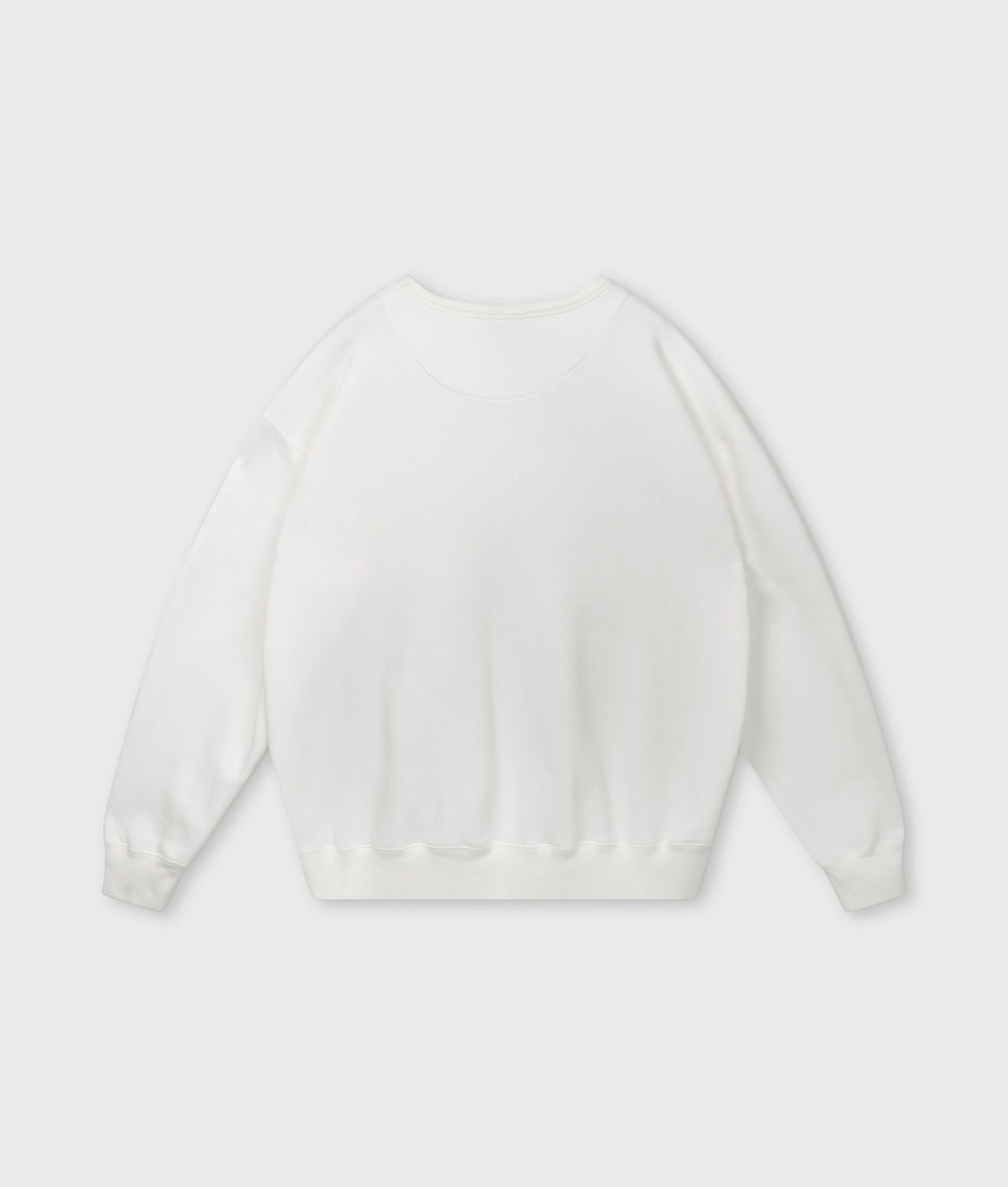 statement sweater logo | ecru