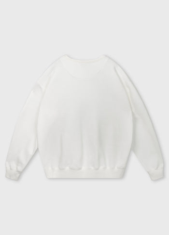 statement sweater logo | ecru