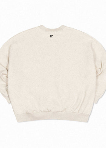 Human fleece sweater | soft white melee